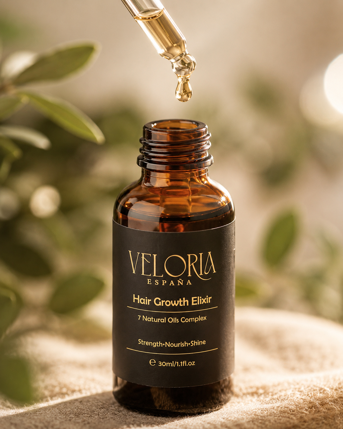 Veloria España Hair Growth Elixir – 7 Natural Oils Complex