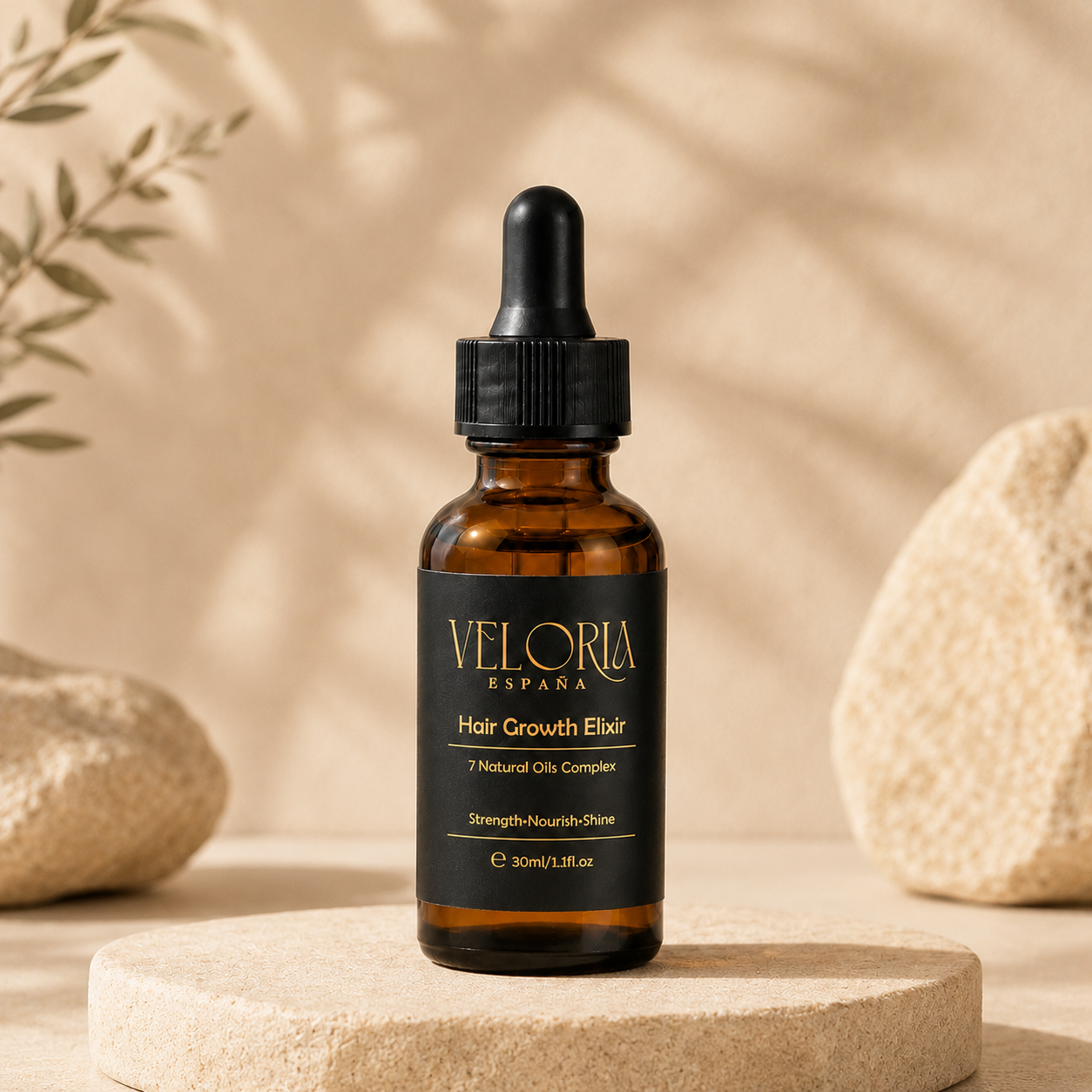 Veloria España Hair Growth Elixir – 7 Natural Oils Complex