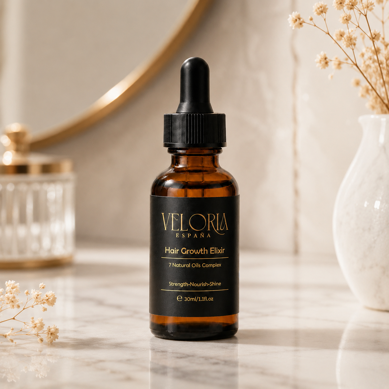 Veloria España Hair Growth Elixir – 7 Natural Oils Complex